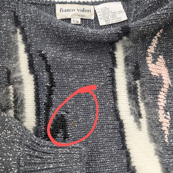 Vintage Women's Franco Valeri Sweater With Angora Wool ~ Size Large - Picture 8 of 8